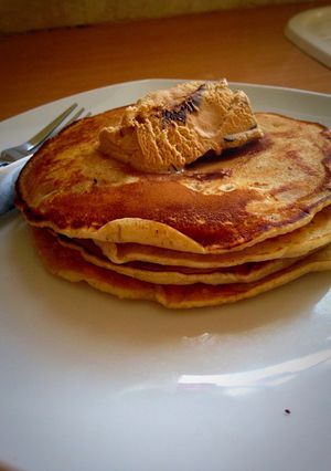 A picture of Eggless Pancakes.