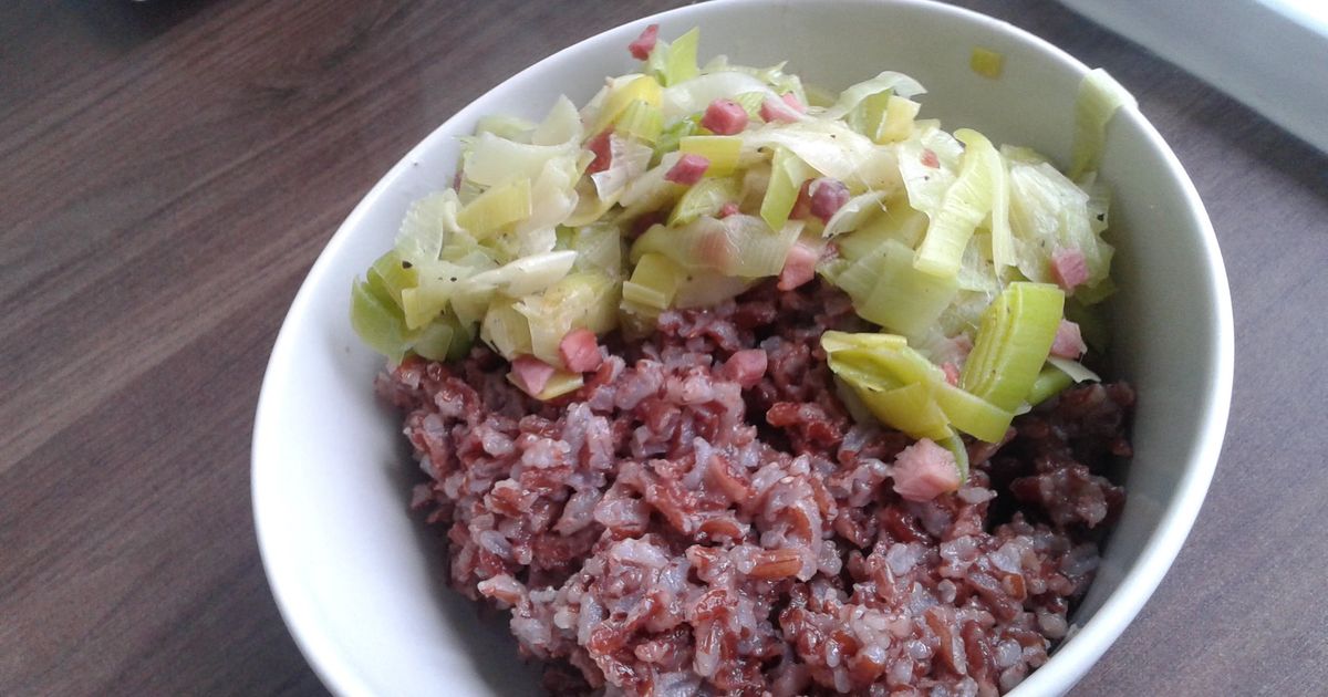 Bacon Red Rice Easy Leek And Bacon Red Rice Recipe By Red.Queen