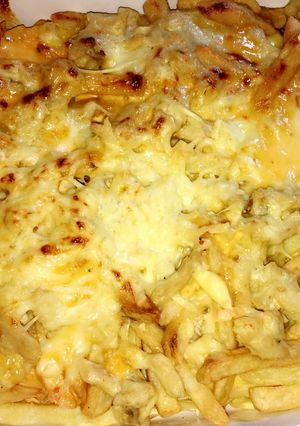 صورة لوصفة غراتان بطاطا مقلية 🍟 اسكالوب والجبن🧀