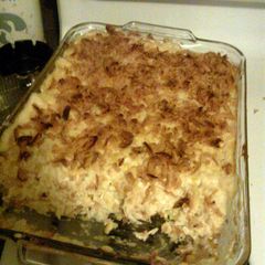 A picture of White Chicken Enchilada Casserole.