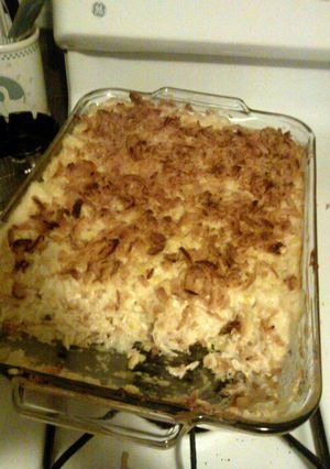 A picture of White Chicken Enchilada Casserole.