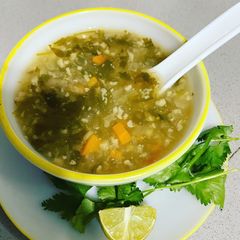 Lemon coriander soup A picture of Lemon coriander soup.