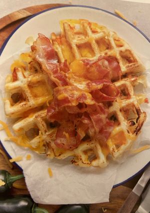 Cheddar-Jalapeno-Waffeln Rezepthauptbild