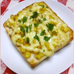 A picture of Soy Sauce Corn and Mayonnaise On Toast.