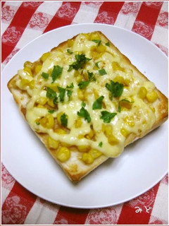 A picture of Soy Sauce Corn and Mayonnaise On Toast.