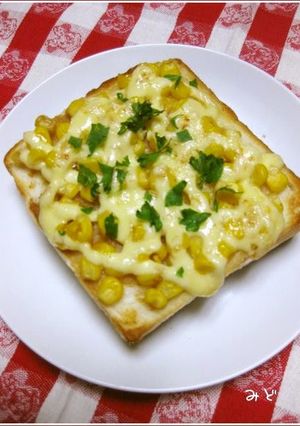 A picture of Soy Sauce Corn and Mayonnaise On Toast.