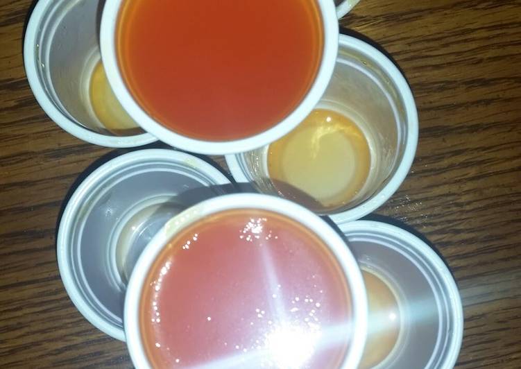 Steps to Prepare Homemade Orange Creamsicle Jello Shots