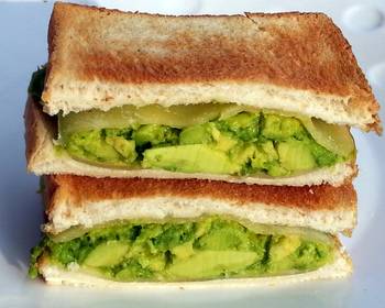 Update, Serving Recipe Cheesy Avocado Sandwich Delicious and Healthy