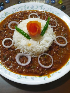 A picture of Rajma chawal.