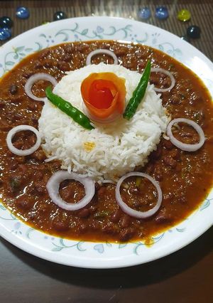 A picture of Rajma chawal.