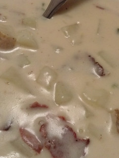A picture of Creamy Potato Bacon Soup.