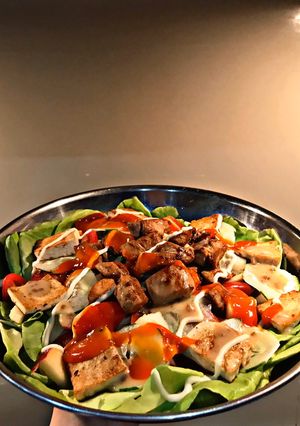 Hình của món Salad ức gà.