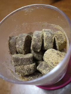 A picture of Bite-Sized Barley and Soy Flour Chews.