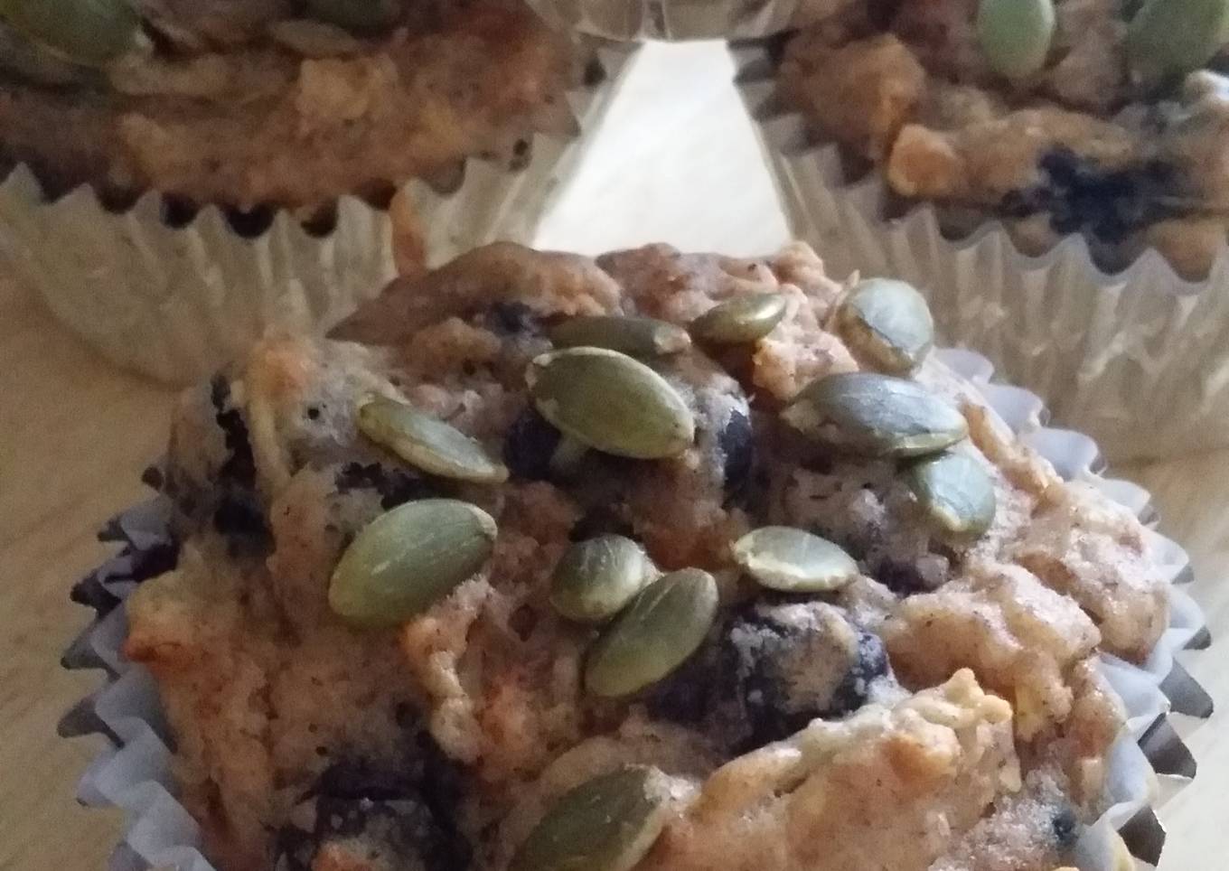Carrot zucchini blueberry muffins