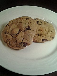 A picture of Dark Chocolate Chip Pistachio Cookies.