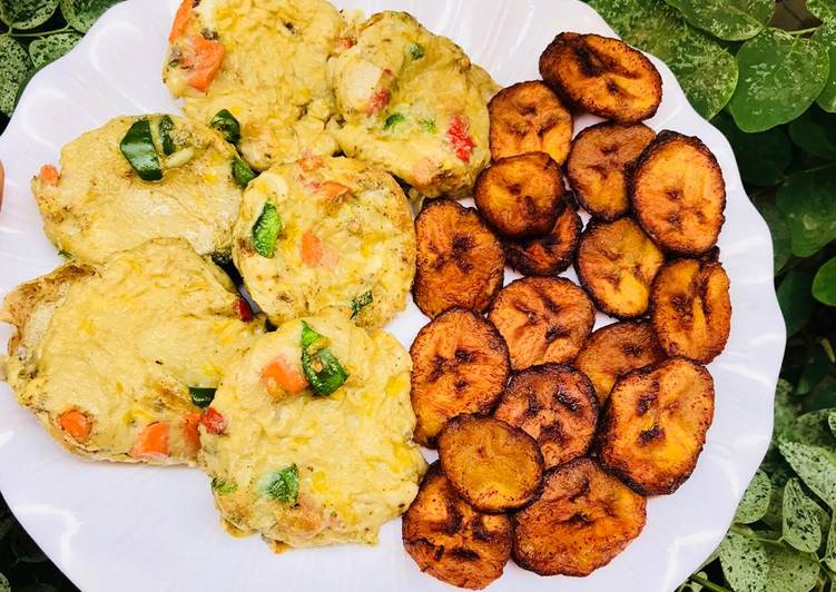 Egg muffin wt fried plantain