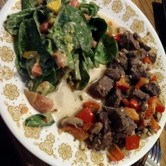 A picture of Zesty Lemon Steak and Veggies.