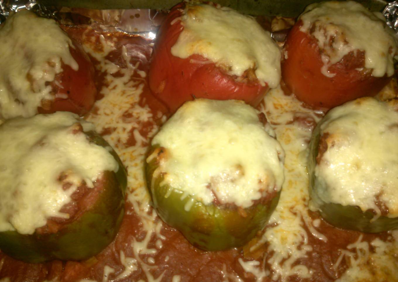 Stuffed Peppers with Beef and Rice