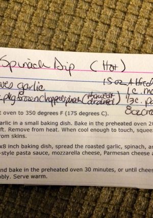 A picture of Hot Spinach Dip.