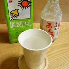 A picture of Amazake + Soy Milk, Recommended by a Sake Brewery Owner.