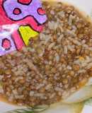 Lentejas básicas con arroz, en olla a presión