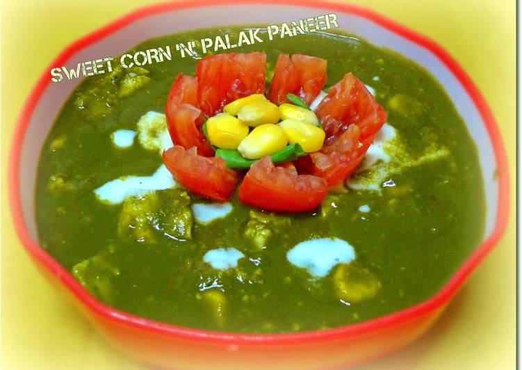 Sweet Corn 'N' Palak Paneer Gravy