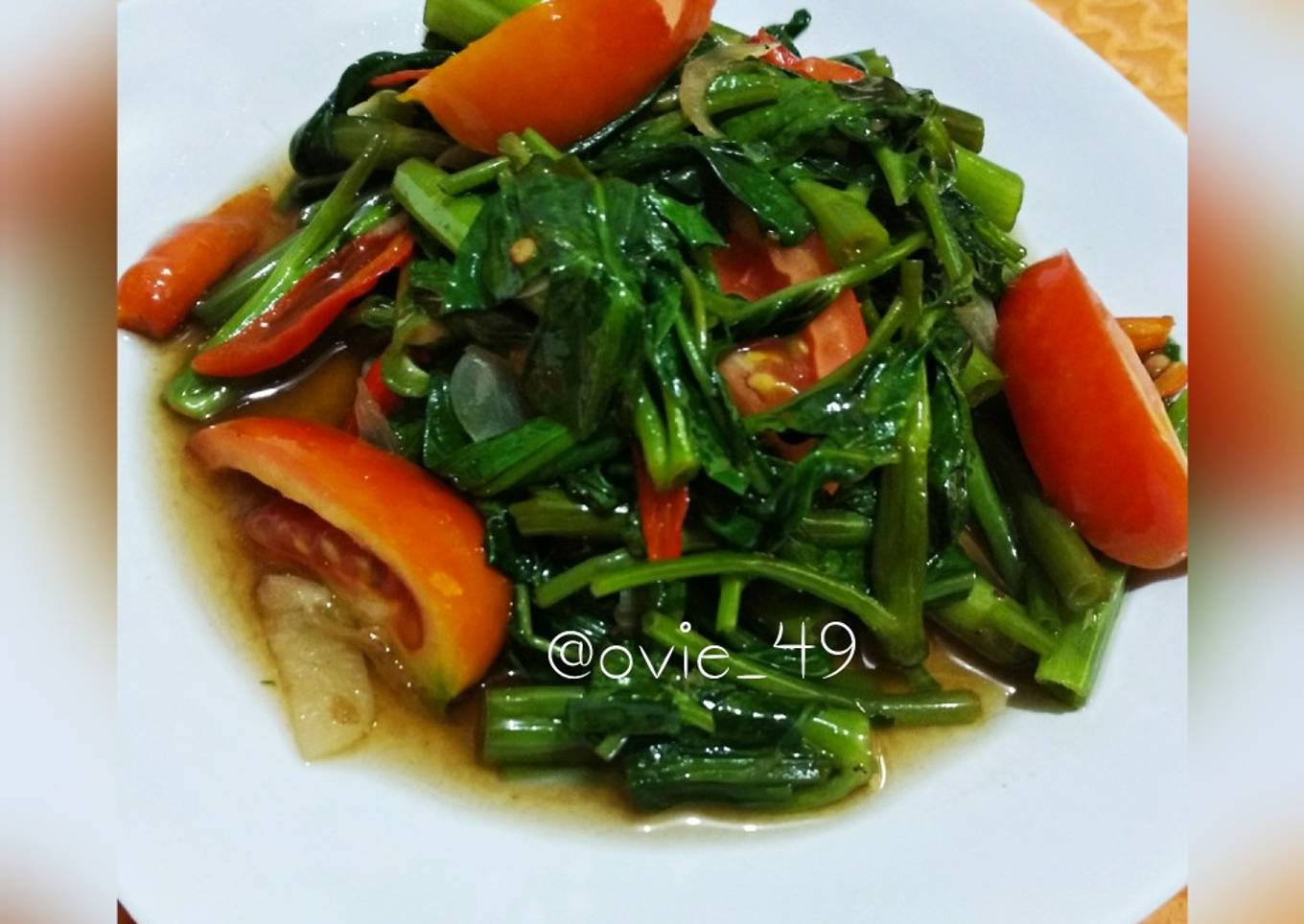 Sauteed Kankung in Teriyaki Sauce