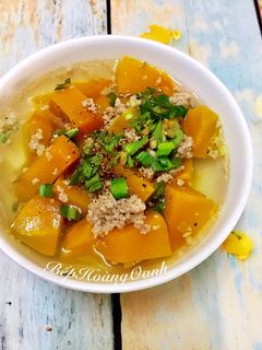 Hình của món Canh Bí Đỏ Nấu Thịt.