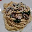 Spinach and mushroom pasta