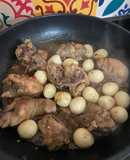 Gà kho trứng cút