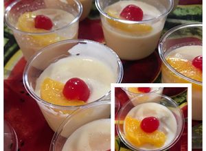 Una foto de Postre de durazno
