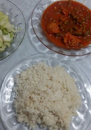 عکسی از دستور خورشت لوبیا سبز با غوره