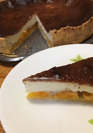 Une photo de Tarte aux clémentines et mascarpone façon cheesecake