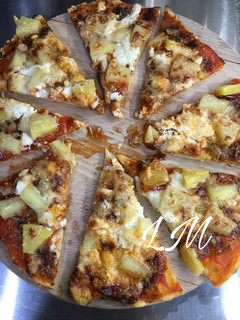 Una foto de Pizza agridulce