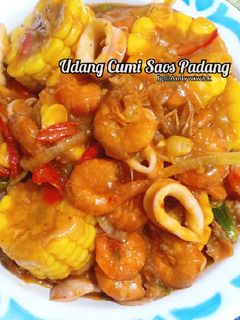 Foto resep 034. Udang Cumi Saos Padang