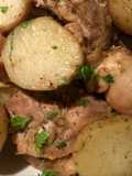 Caderas (Contramuslos) de pollo con papas