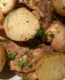 Caderas (Contramuslos) de pollo con papas