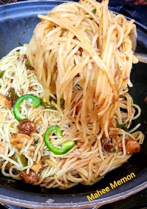 A picture of Masala spaghetti.