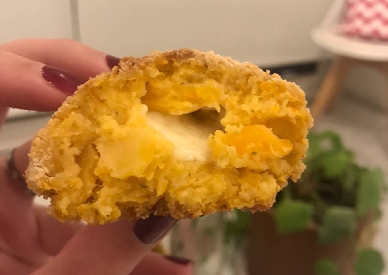 Bombas de calabaza y queso