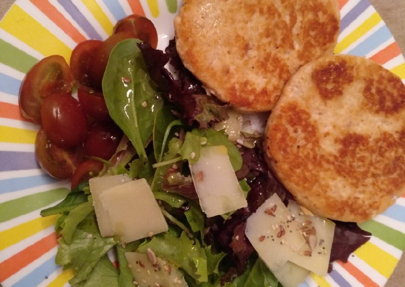 Hamburguesa de salmón fresco