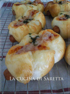 A picture of Cheese Wiener Sausage Buns.