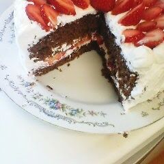A picture of Moist and Fluffy Cocoa Sponge Cake.