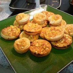 A picture of CORN and CAPSICUM TARTLETS.