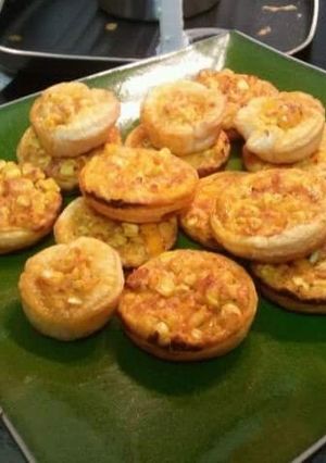 A picture of CORN and CAPSICUM TARTLETS.