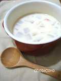 Miso and Soy Milk Soup with Chunky Vegetables