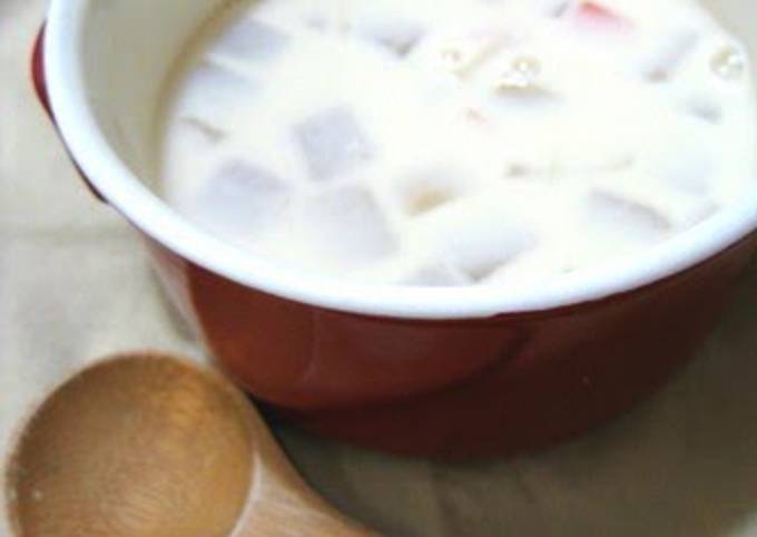 Easiest Way to Make Homemade Miso and Soy Milk Soup with Chunky Vegetables