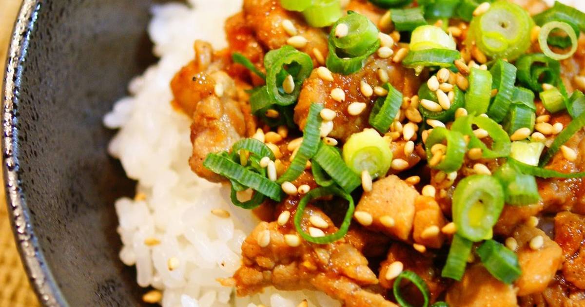 Garlic Pork Rice Bowl Recipe by cookpad.japan Cookpad