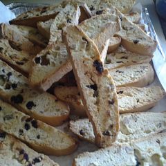 A picture of Yummy cranberry n almond biscotti.made by Rosie..