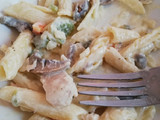 Fideos con Crema y Verduritas