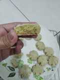 Matcha crinkle cookies